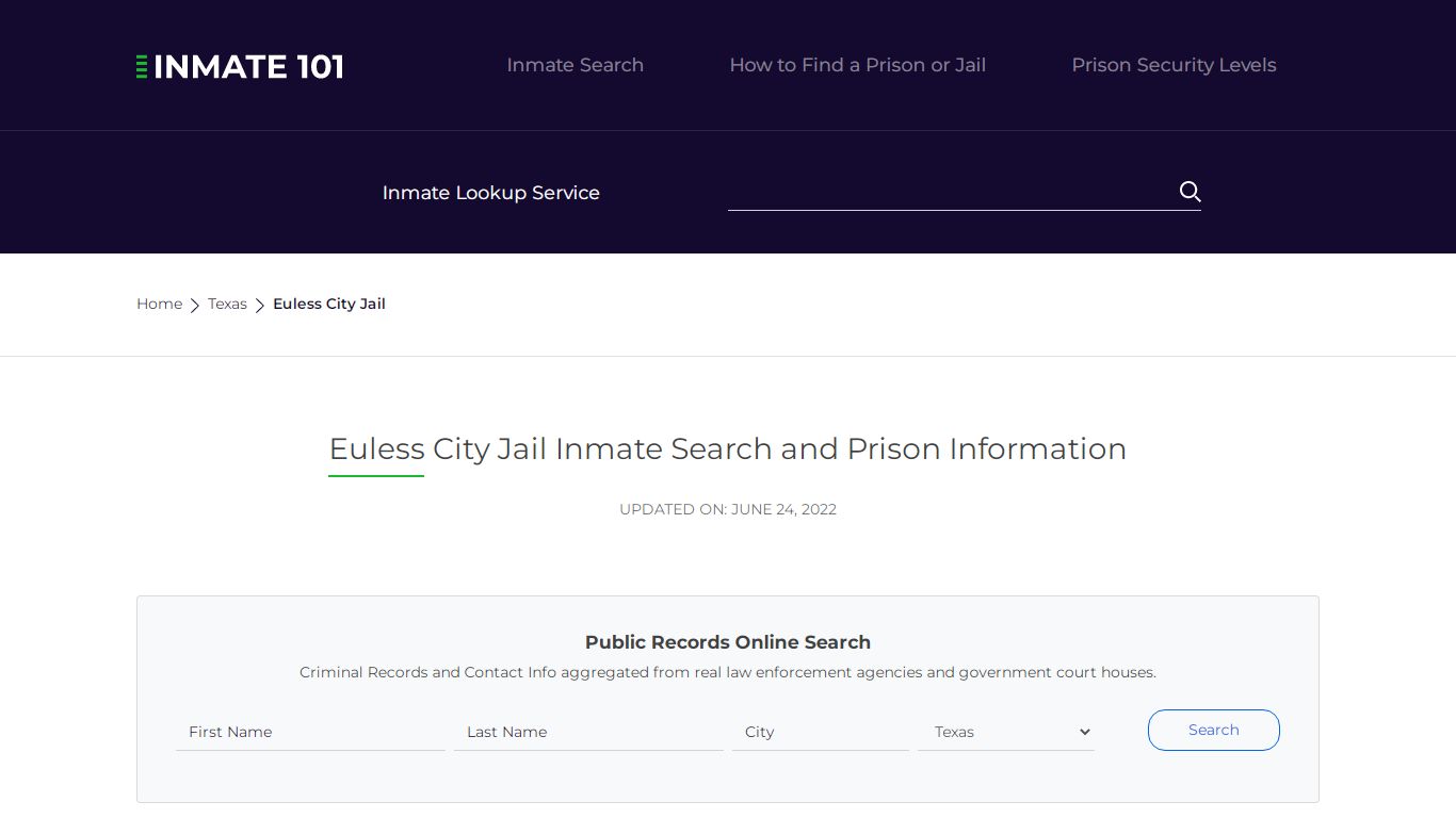 Euless City Jail Inmate Search, Visitation, Phone no ...